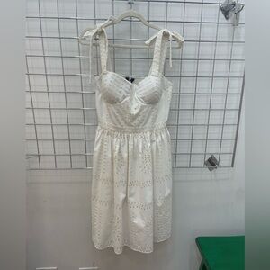 Raina Gill white eyelet dress